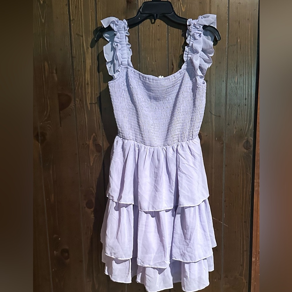 Byinns square neck ruffle dress.